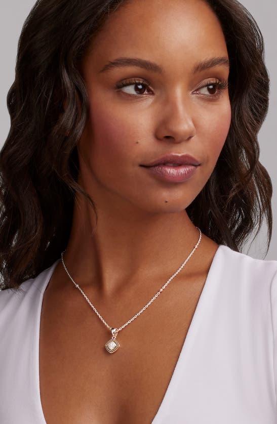 Shop Lagos Rittenhouse Diamond Pavé Pendant Necklace In Silver