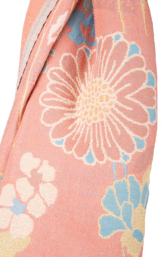 Shop Saachi Pastel Floral Reversible Scarf In Lime