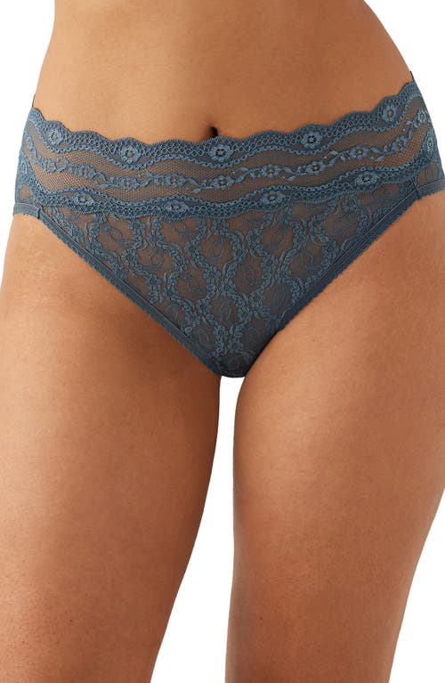 b. tempt'D by Wacoal Lace Kiss High Cut Panties Stormy Weather at Nordstrom,