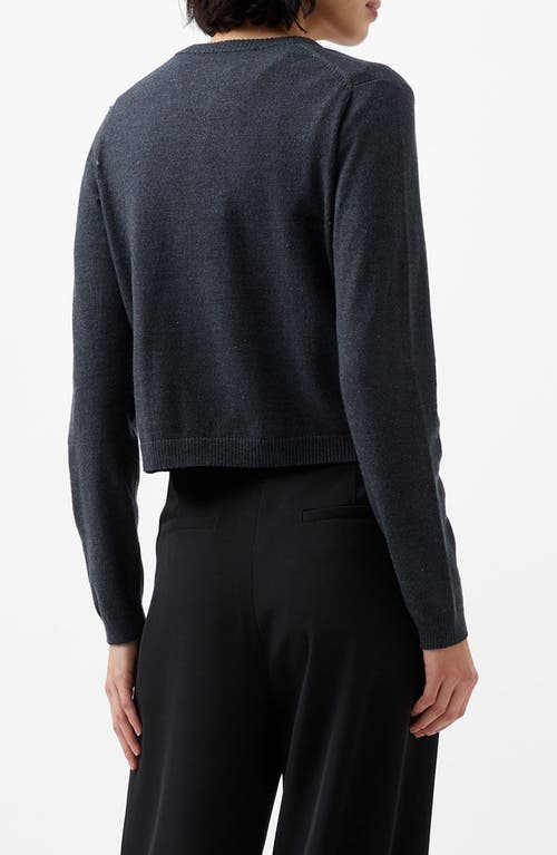 Shop French Connection Crop Cardigan In Charcoal Mel