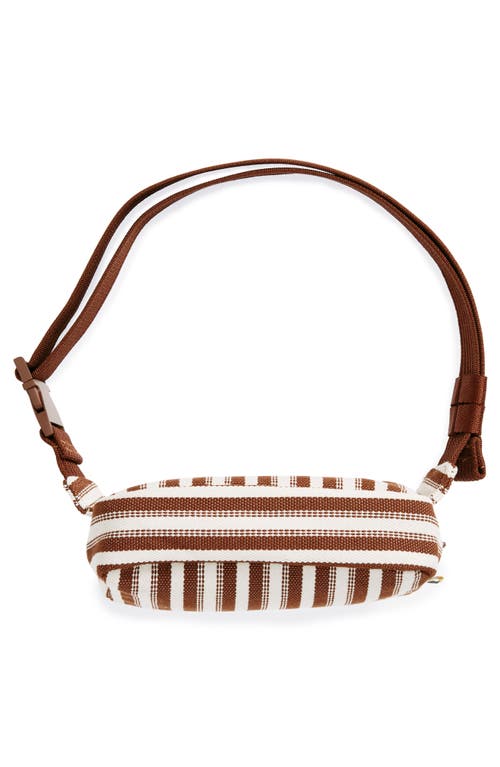 Shop Beis Béis The Striped Belt Bag In Maple