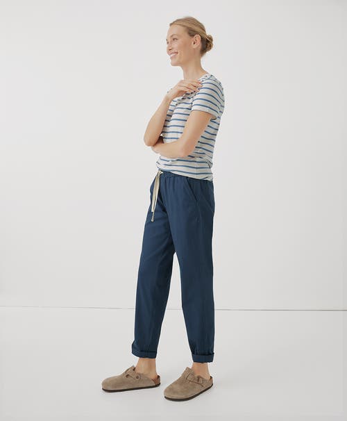 Shop Pact Organic Cotton Daily Twill Pant In French Navy