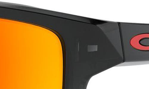 Oakley Gibston Polarized Square Sunglasses, 61mm In Black/prizm Ruby