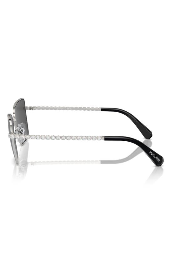 Swarovski 53mm Matric Crystal Square Sunglasses In Silver