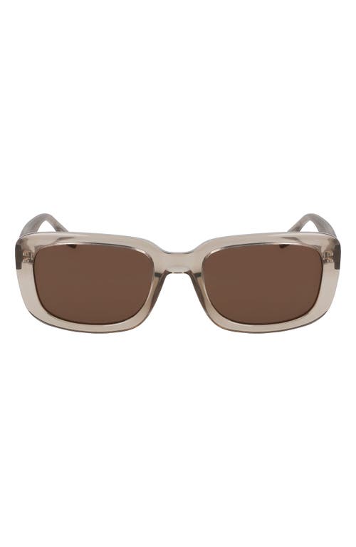 Fluidity 54mm Rectangular Sunglasses in Crystal Beach Stone