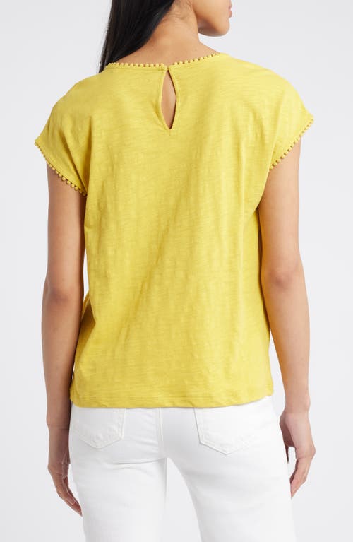 Shop Boden Sasha Eyelet Cotton T-shirt In Ceylon Yellow