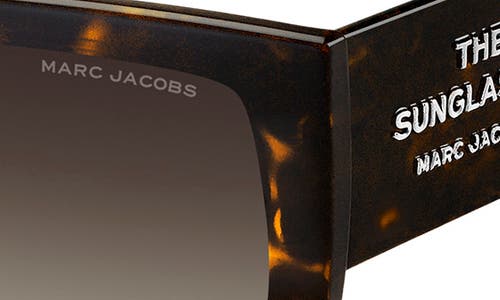 Marc Jacobs 53mm Gradient Rectangular Sunglasses In Havana/brown Sf