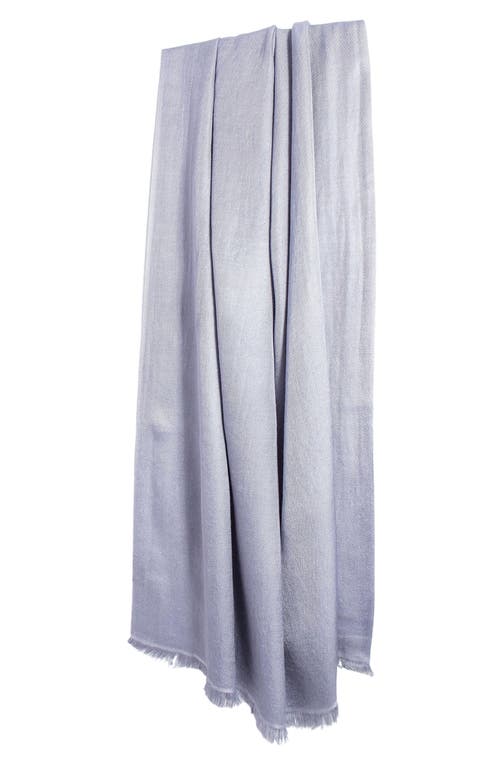 Saachi Cashmere Silk Eyelash Fringe Scarf In Cool Grey