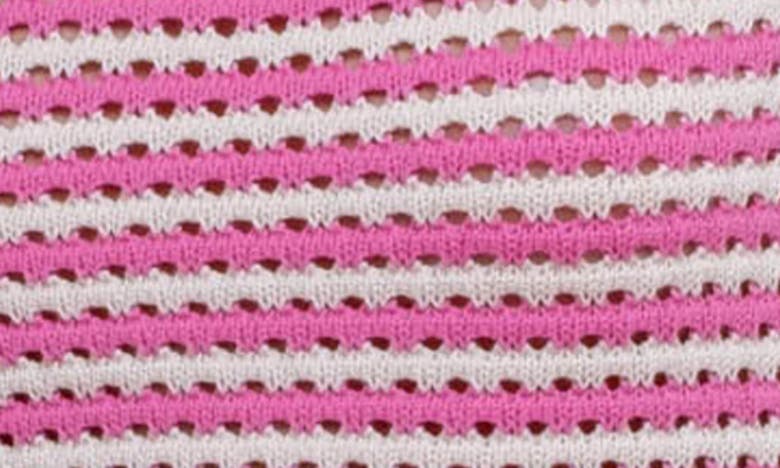 Shop Blu Pepper Open Stitch Stripe Sweater Vest In Pink