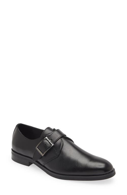 Everett Monk Strap Shoe in Black
