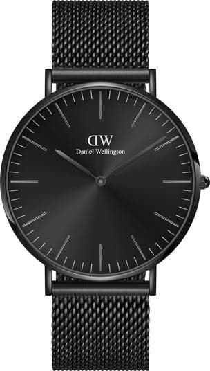 Daniel Wellington Classic Ashfield Mesh Strap Watch 40mm Nordstrom