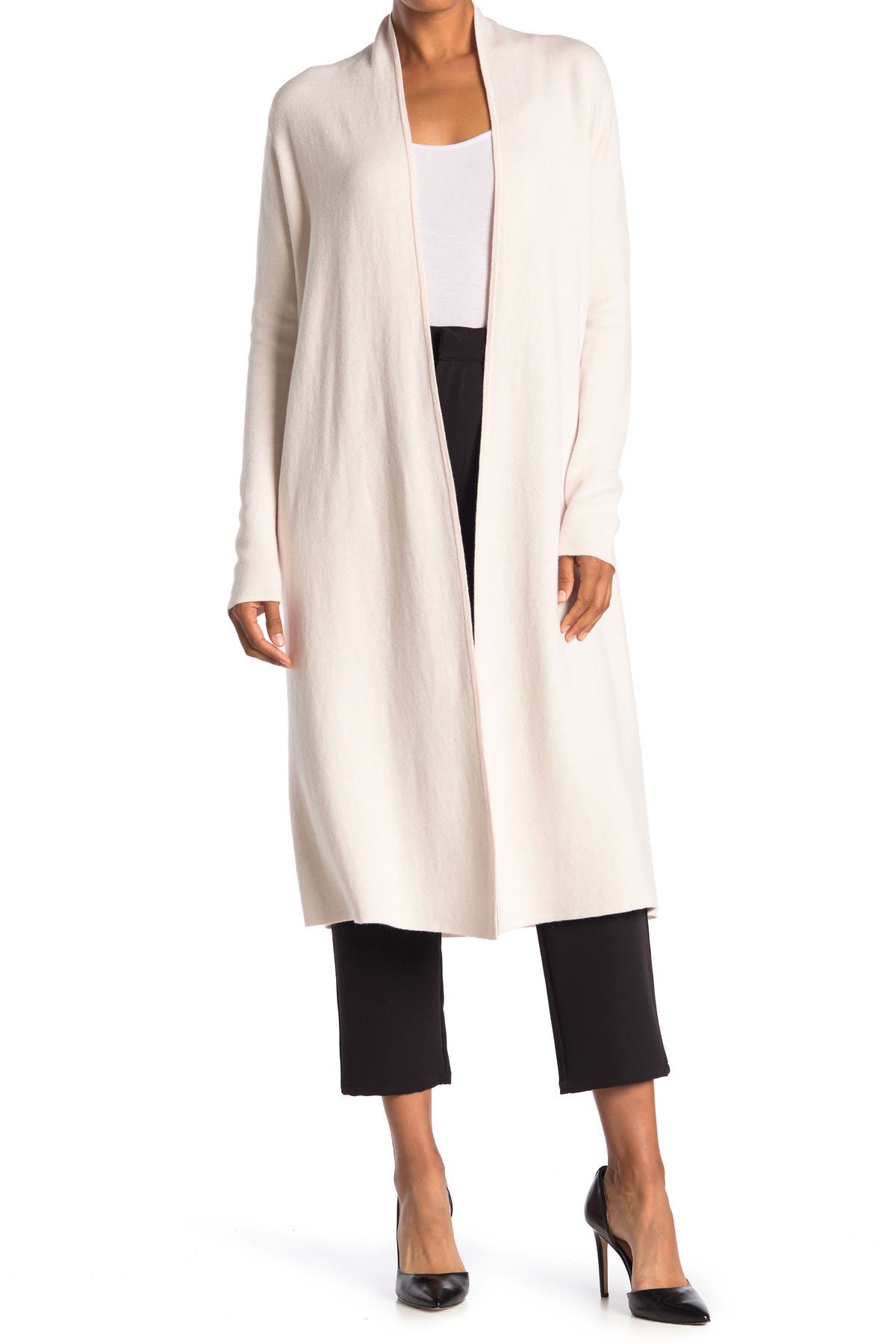 longline belted cardigan