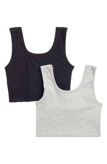 Yogalicious Kids' Seamless Bonnie 2-pack Assorted Tanks In Metallic
