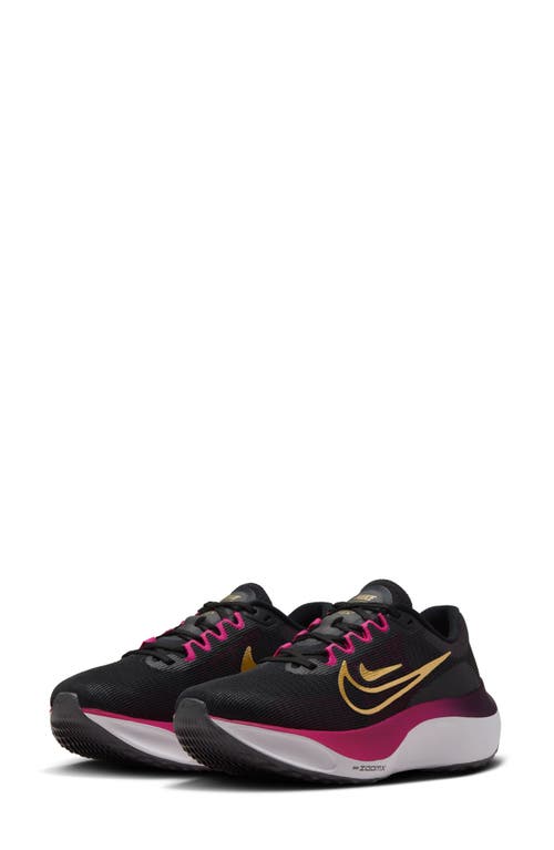 Nike Zoom Fly 5 Running Shoe In Black/gold/white