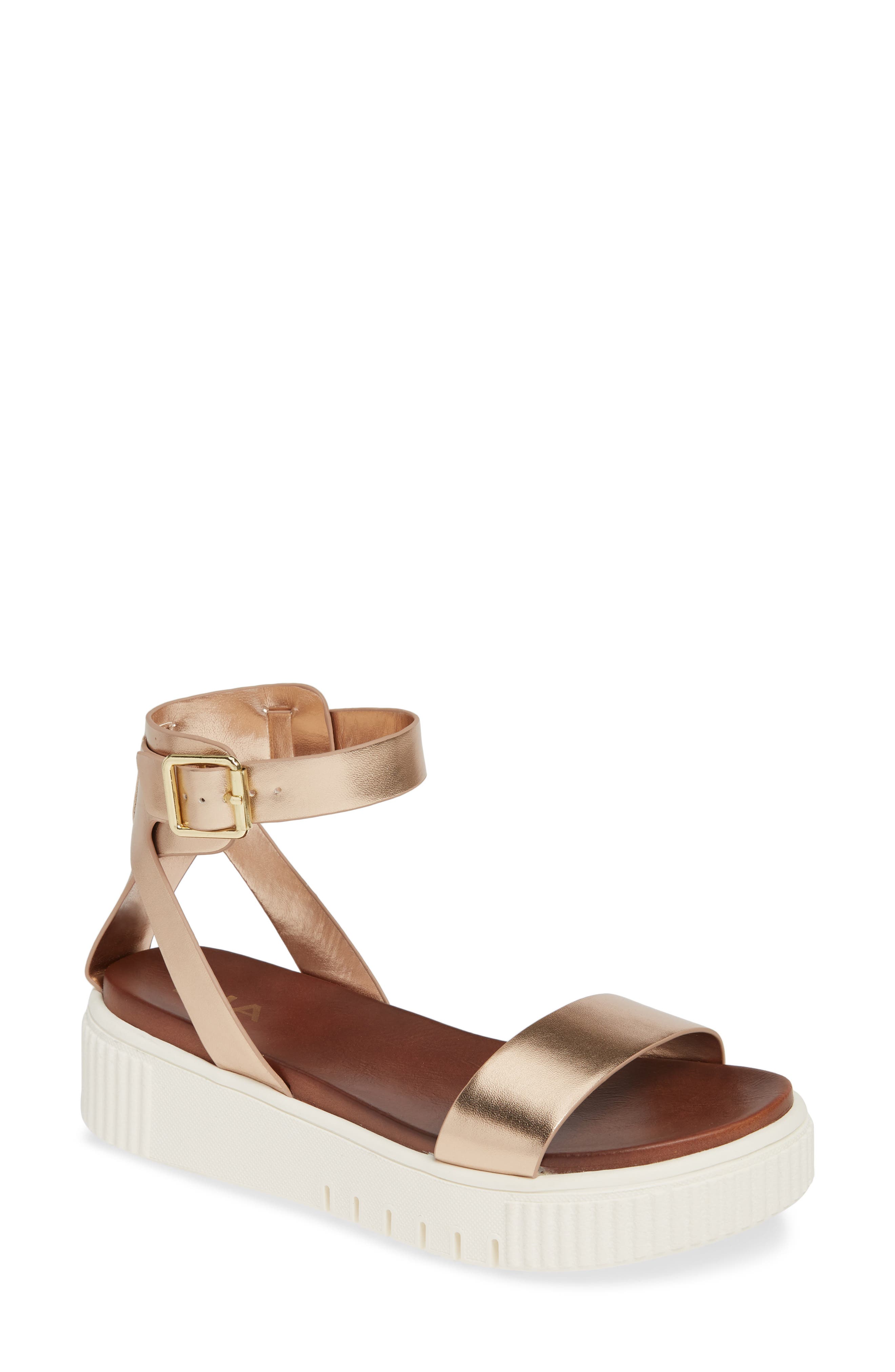 UPC 742282264229 product image for MIA Lunna Platform Ankle Strap Sandal, Size 7.5 in Rose Gold at Nordstrom | upcitemdb.com