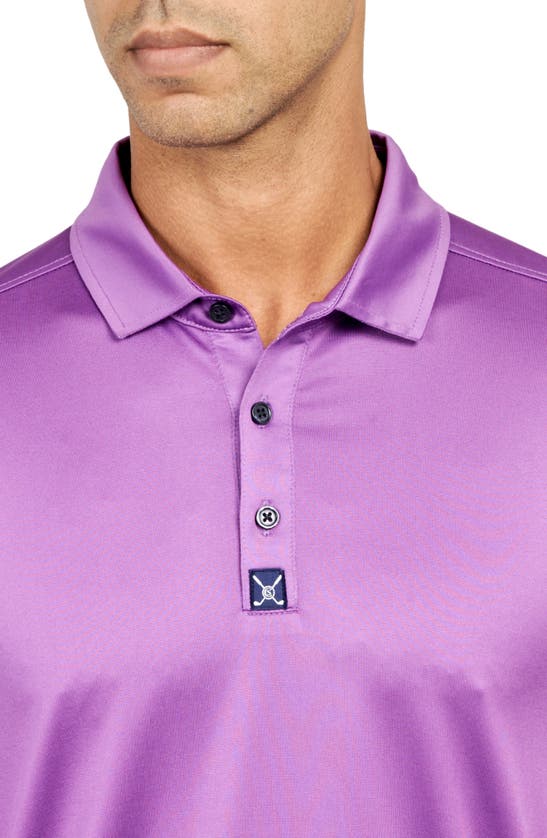 Shop Construct Solid Golf Polo In Purple