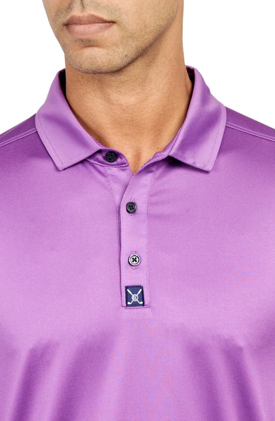 Construct Solid Golf Polo In Purple