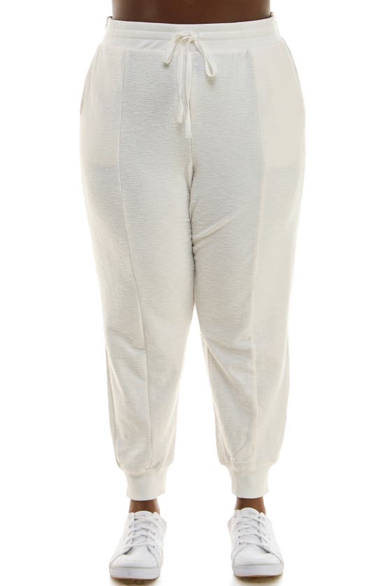 Nina Leonard Novelty Joggers In Ivory
