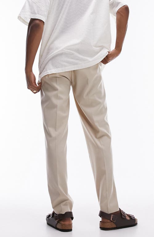 Shop Topman Tapered Drawstring Pants In Stone