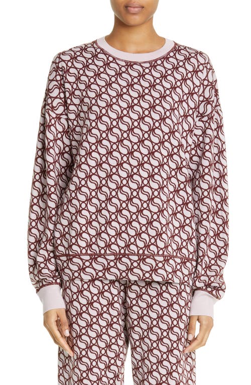 Stella McCartney Wave Jacquard Virgin Wool Sweatshirt in 8491 - Multicolor