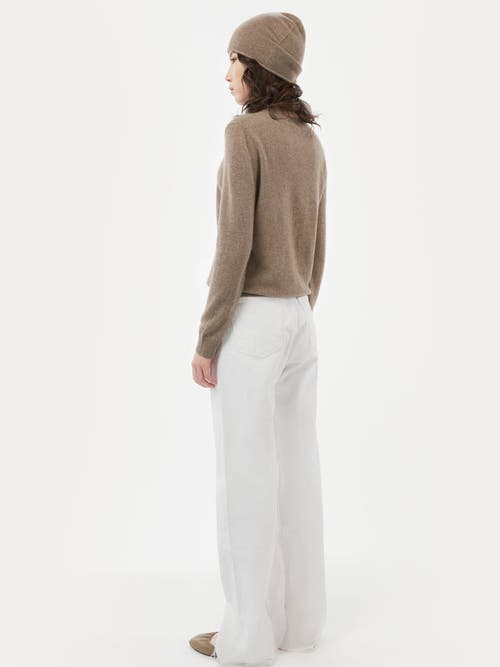 Gobi Cashmere Cashmere Hat And Sweater Set In Taupe