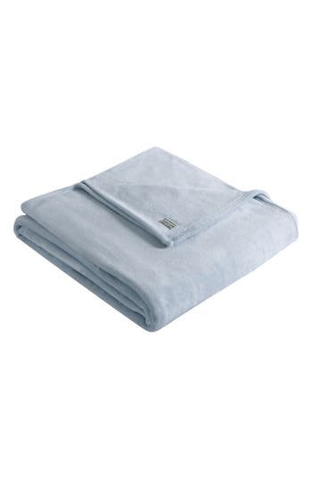 Kenneth Cole Solid Ultra Soft Plush Fleece Blanket In Blue