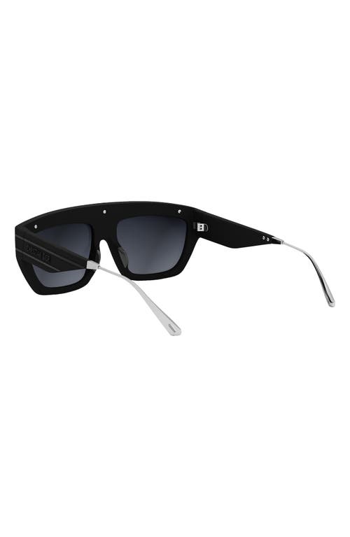 Shop Dior 'club M7u Mask Sunglasses In Matte Black/smoke Mirror