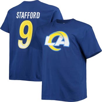 Men's Fanatics Branded Matthew Stafford Royal Los Angeles Rams Big & Tall  Player Name & Number T-Shirt