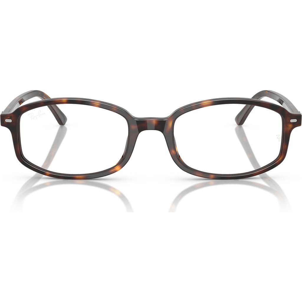 Ray Ban Ray-ban 52mm Irregular Optical Glasses In Havana