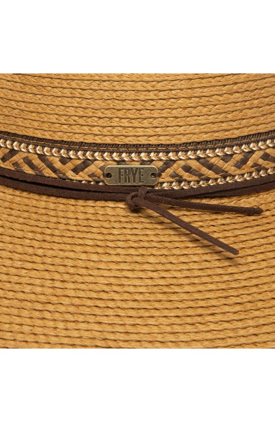 Frye Paper Braided Straw Fedora In Toast