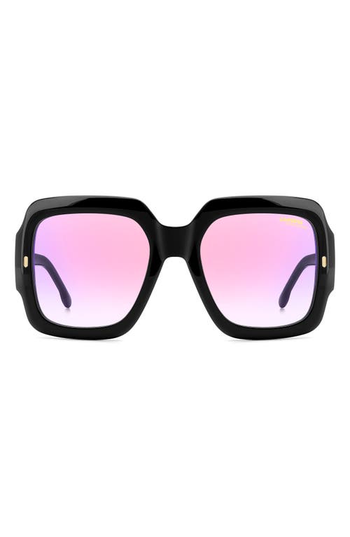 Carrera Eyewear 54mm Square Sunglasses in Black/Multilayer Viol at Nordstrom