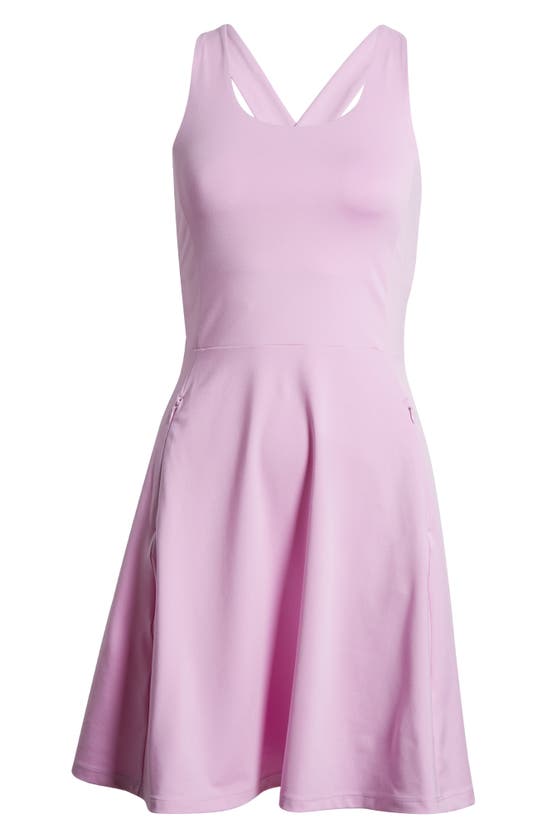 Shop Zella Daybreak Cross Back Dress In Purple Pastel