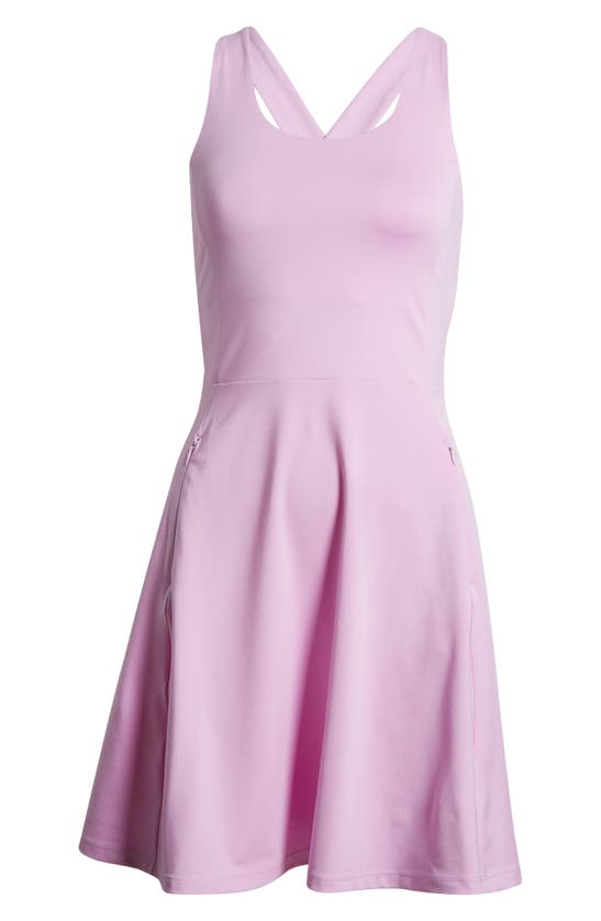 Shop Zella Daybreak Cross Back Tennis Dress In Purple Pastel