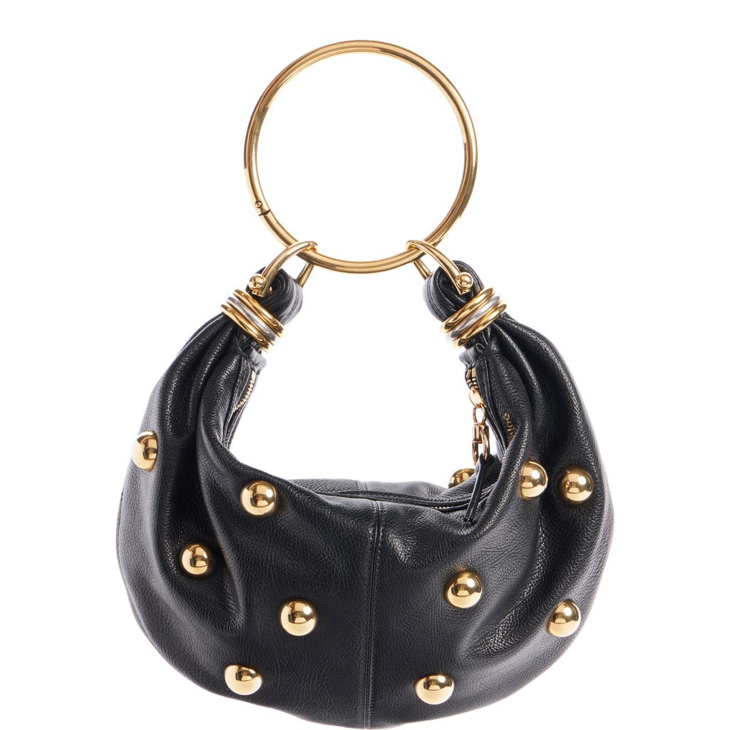 Chloé Small Bracelet Studded Hobo Bag In Black 001