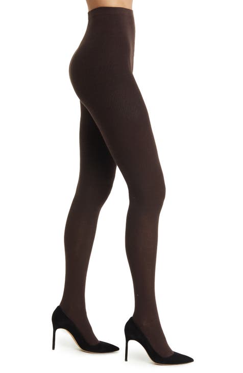 Style Essentials by Hanes Opaque Shaper Tights, Black, M/L