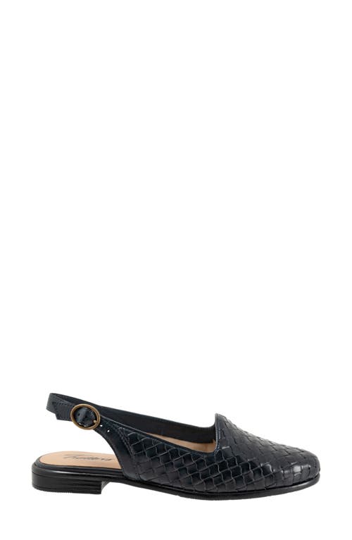 Trotters Lea Slingback Flat In Navy