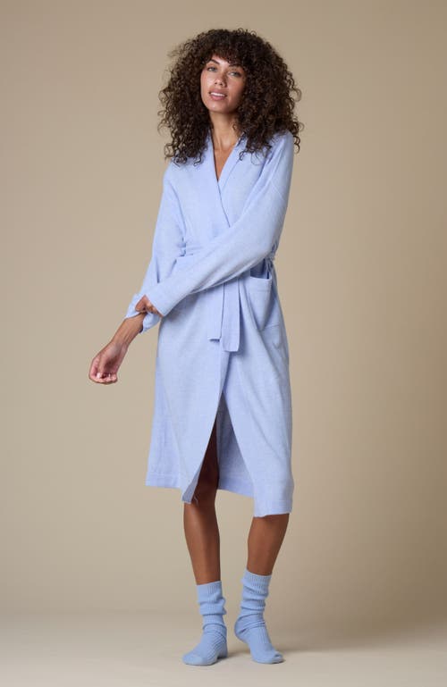 Shop Kip. Kip Pure Cashmere Long Robe In Mist Blue