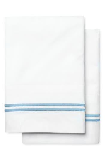 MELANGE HOME MELANGE HOME SET OF 2 STRIPE 600 THREAD COUNT SATEEN PILLOWCASES