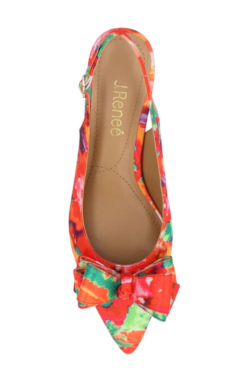 J. Reneé Kimma Slingback Pointed Toe Pump In Orange/red