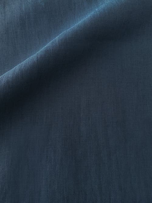 Anaya So Soft Linen Pillow Down Alternative Insert In Navy Blue