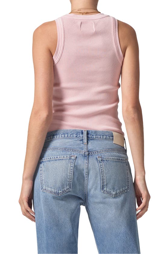Shop Citizens Of Humanity Isabel Rib Racerback Tank In Roselle
