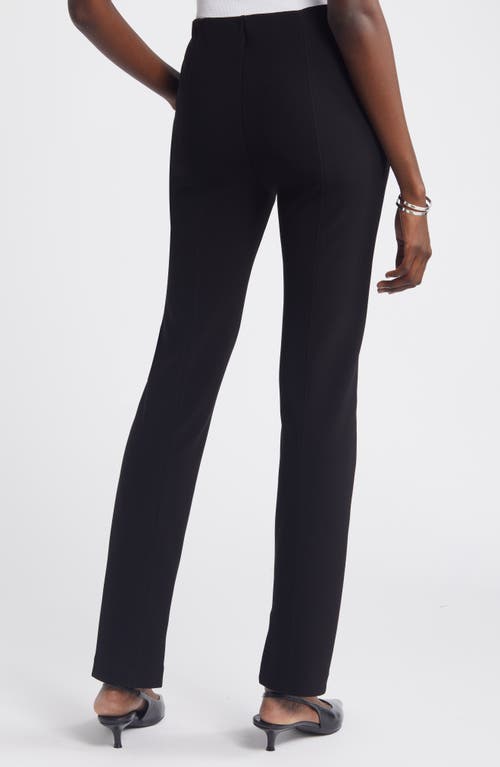 Shop Nordstrom Bonded Crepe Pull-on Pants In Black