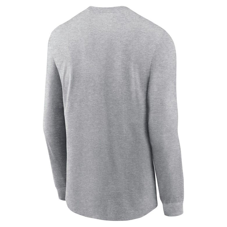 Shop Nike Heather Gray Kansas City Chiefs Super Bowl Lviii Champions Local Fashion Long Sleeve T-shirt
