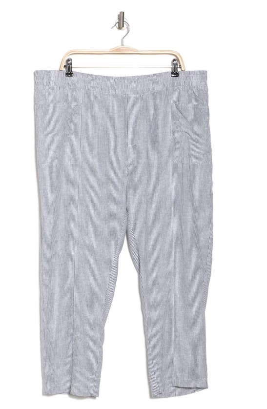CASLON CASLON® LINEN BLEND PULL-ON CROP PANTS