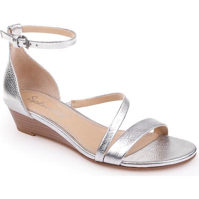 Splendid Stefano Strappy Wedge Sandal- Metallic