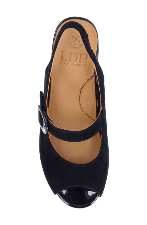 L'amour Des Pieds Merryn Slingback Mary Jane Sandal In Black