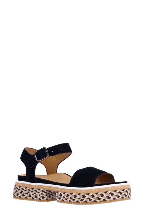 Dalaney Platform Sandal in Black