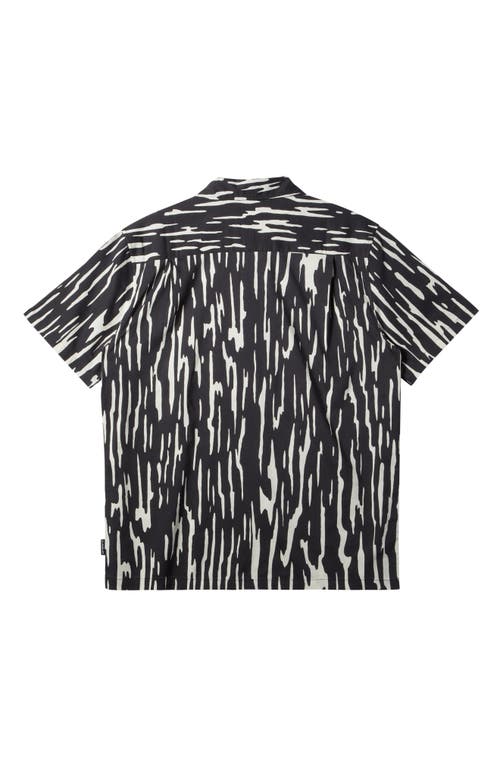 Shop Quiksilver Ripples Dna Camp Shirt In Urchin- Black