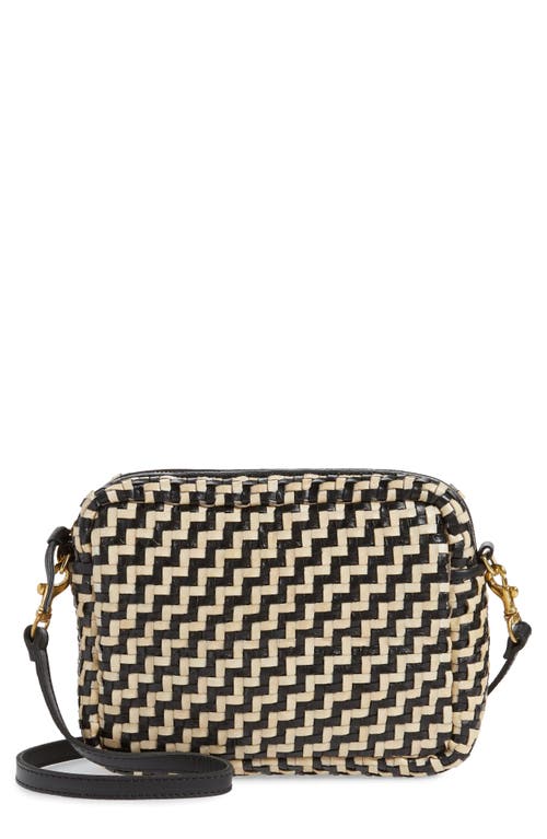 Clare V. Midi Sac Woven Crossbody Bag in Blkcr at Nordstrom