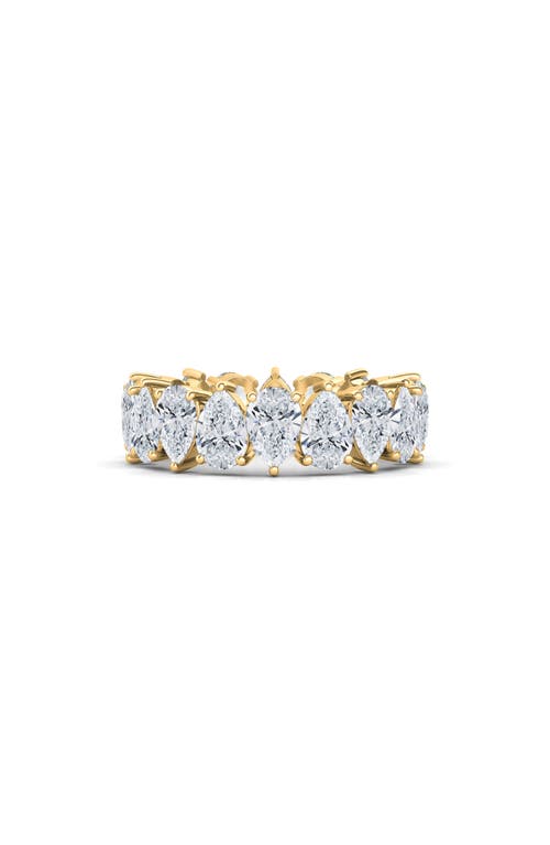 Shop Hautecarat Alternating Pear Lab Created Diamond Eternity Ring In Yellow Gold